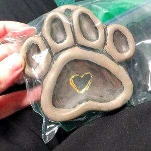 Ceramic paw print ornament